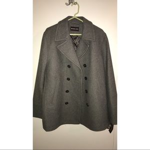 NWT Heather Grey Michael Kors Men’s Peacoat